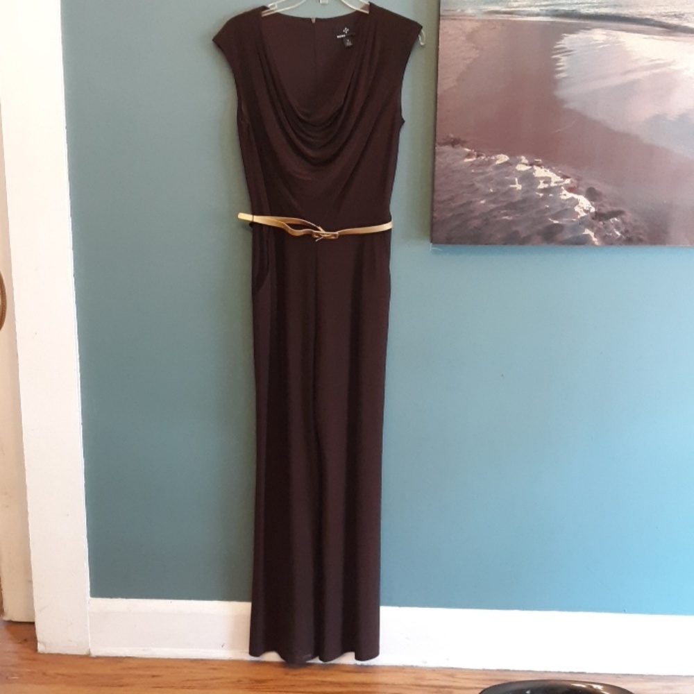 Jumpsuit - Brown Jersey Knit